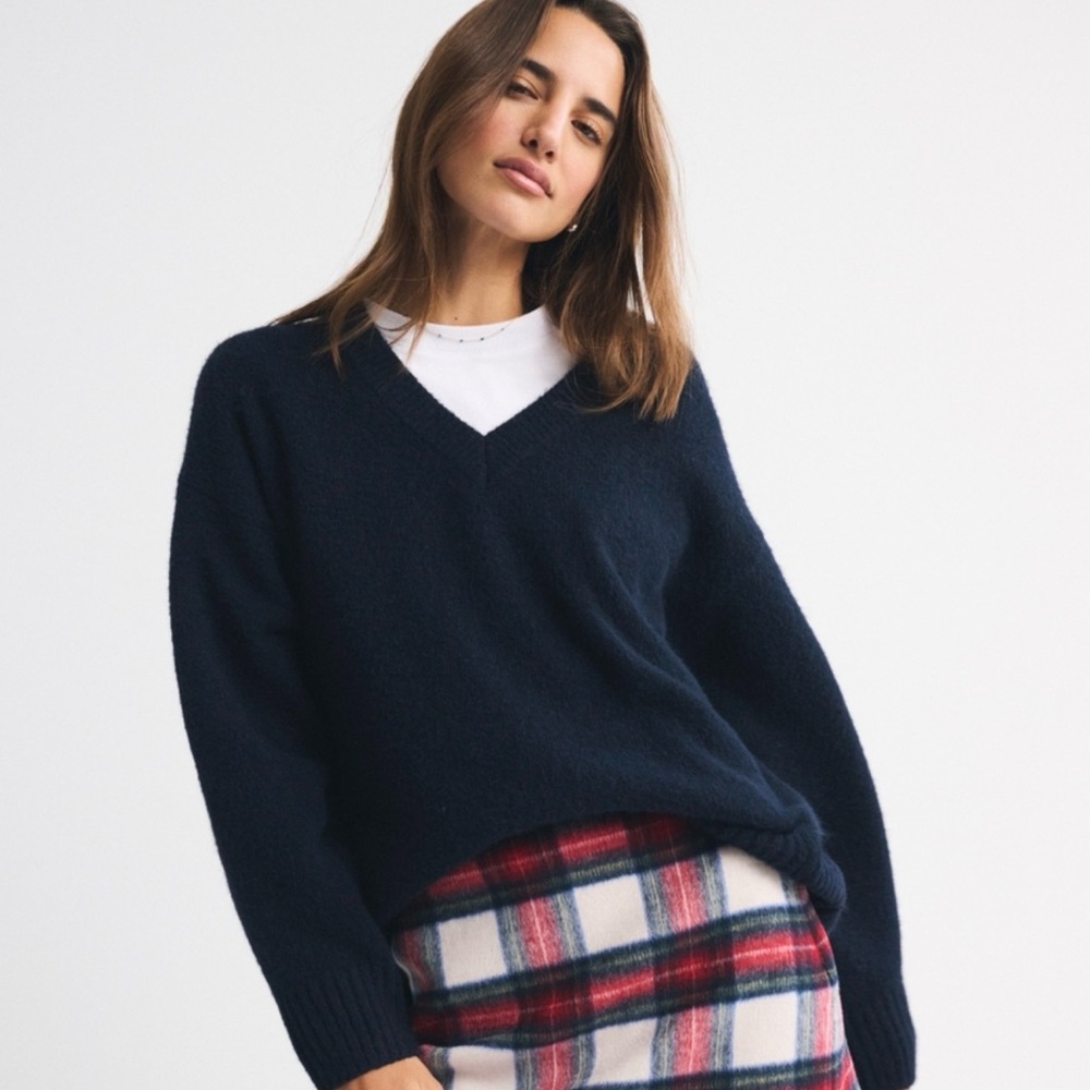 Abercrombie Scarlett Wool Plaid Mini Skort